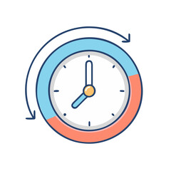clock event time icon, clock event time vector illustration-simple illustration of clock event time, perfect for clock event time logos and icons
