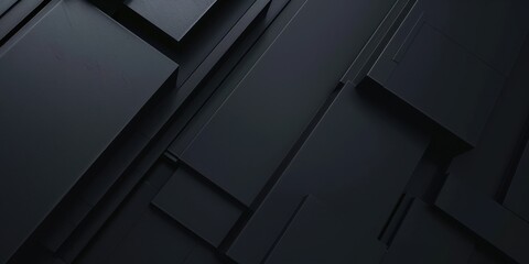 Obraz premium A deep black background with minimalist digital elements, Clean and spacious composition, Digital minimalist style