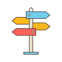 directional signage icon, directional signage vector illustration-simple illustration of directional signage, perfect for directional signage logos and icons