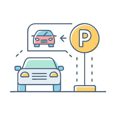 parking icon, parking vector illustration-simple illustration of parking, perfect for parking logos and icons