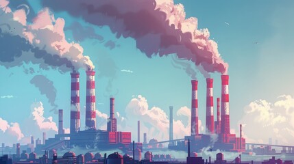 pollute the environment with smoke from the plant's chimneys.