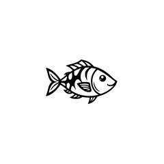 Adorable Cartoon Fish: A Charming Aquatic Creature Illustration
