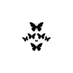 Black Butterfly Silhouette: Elegant Minimalist Nature Design. Perfect for nature lovers, home decor, and graphic design projects. Simple, elegant, and visually appealing.