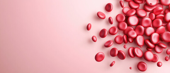 Dynamic movement of red blood cells under arterial pressure flat design illustration medical context digital art environment detailed viewpoint for educational purposes