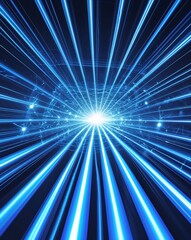 Fototapeta premium Blue electric arcs zigzagging with intense brightness abstract background