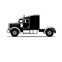 Majestic Silhouette of a Big Rig Truck: A Symbol of American Highways and the Open Road