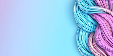 Fototapeta premium Abstract Pastel Blue and Pink Swirling Strands Background