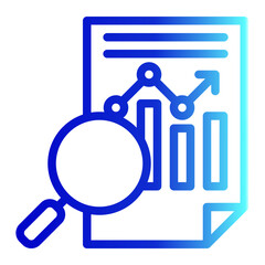 Seo Report Icon With Line Gradient Style