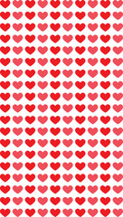 Red pink hearts repeat pattern mobile vertical vectors