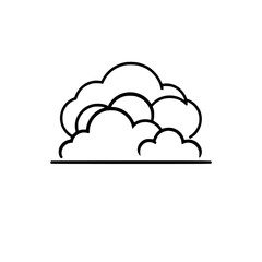 Cloud Line Art: Simple Nature Illustration, Minimalist Cloud Design, Vector Graphic, Sky Symbol