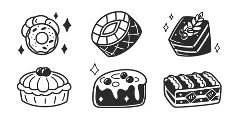 Hand-Drawn Bakery Shop Illustration Collection &ndash; Sweets, Pastries & Baking Goods