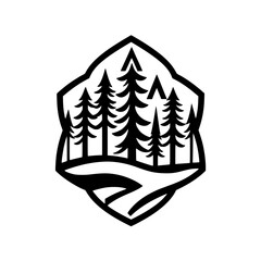 Majestic Mountain Forest: A Scenic Landscape View. Explore the beauty of nature with this captivating image, ideal for travel, adventure, and nature-themed projects.