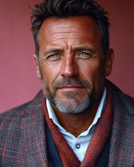 Fototapeta premium England handsome businessman wearing suit, want to smiling