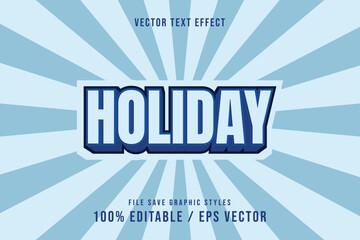 Premium Holiday text effects can be edited again, suitable poster