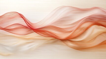 Abstract swirling fabric warm earthy tones soft light elegant composition. AI Generated