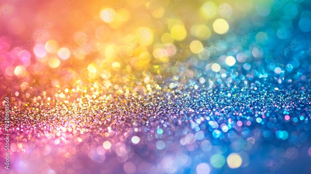 Poster a mesmerizing blend of sparkling colors creates a dreamy atmosphere, where tiny lights reflect off a