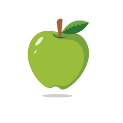 green apple isolated on white background