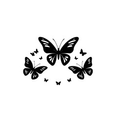 Elegant Black Butterfly Illustration: Nature-Inspired Design, Perfect for Wallpaper, Decor, and Graphic Projects