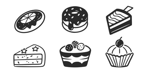 Hand-Drawn Bakery Shop Illustration Collection – Sweets, Pastries & Baking Goods