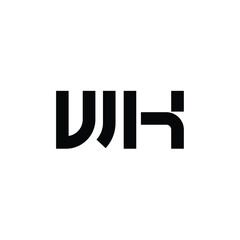 WH monogram logo design letter text name symbol monochrome logotype alphabet character simple logo