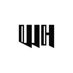 WH monogram logo design letter text name symbol monochrome logotype alphabet character simple logo