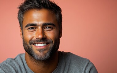 Obraz premium handsome man wearing casual clothing, want to smiling