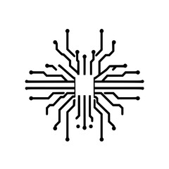 Abstract Technology Circuit Network: Digital Connection System.  Modern Tech Design, Graphic Lines Pattern.  Vector Illustration of Innovation and Communication.