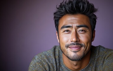 Obraz premium handsome man wearing casual clothing, want to smiling