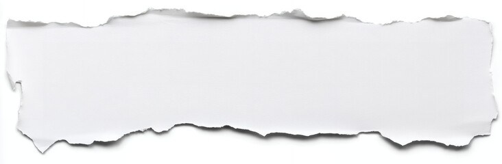 Obraz premium Irregularly Ripped Off White Paper Texture on White Background