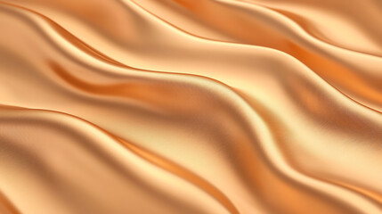 Obraz premium Wavy silk fabric texture with light reflections in warm tones