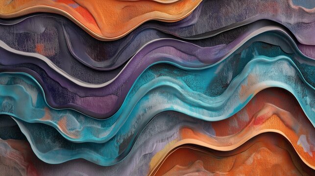 Vibrant 3D wallpaper featuring a multicolor vermiculation texture, showcasing intricate, wavy patterns for a dynamic design.