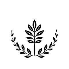 Elegant Black and White Botanical Illustration: Minimalist Plant Design with Leaves and Branches. Perfect for home decor, wall art, and nature-inspired projects.