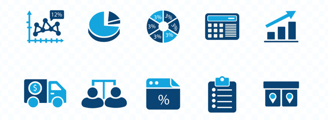 Circle percentage diagrams set. Loading indicator. Download process. Percentage pie chart for infographics, ui, web design and business presentation. Vector .