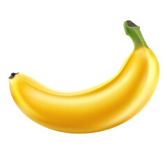 vibrant yellow banana with smooth texture and slight curve, perfect for healthy snacking or adding to desserts