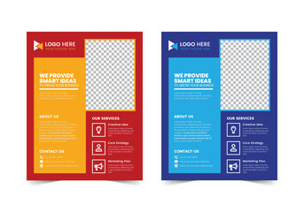 Professional Business Flyer Template , CMYK , US Letter , Print Ready , 0.125 Bleed
