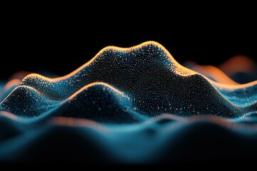 Fototapeta premium Abstract waves of light in vibrant colors, creating a dynamic scene with depth and emotion, perfect for technology and innovation concepts