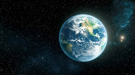 Obraz premium Stunning View of Earth from Space: A Cosmic Perspective of Our Planet's Beauty and Fragility