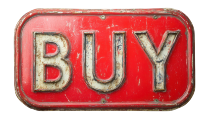 PNG Red sign written the word buy accessories collectible industrial.