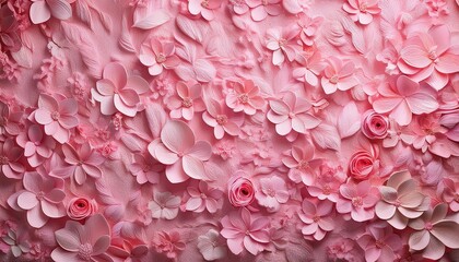 pink floral wall textured background