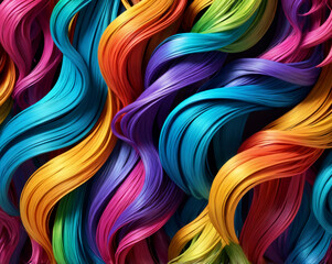 Sand grains in bold, vibrant colors, Hair color shades