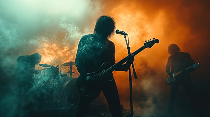 Obraz premium Trash metal musician performing on stage