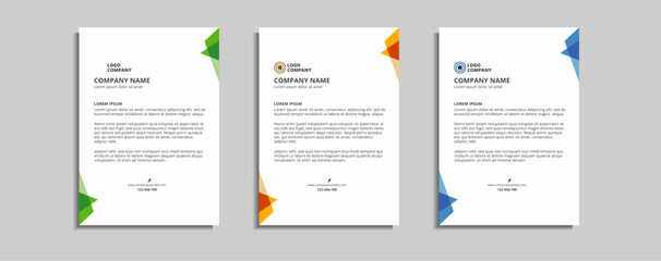 modern corporate letterhead template design