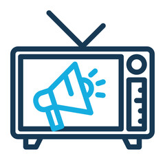 Broadcast Icon With Color Line Style