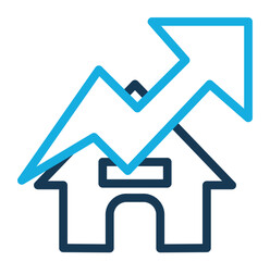 House Icon With Color Line Style