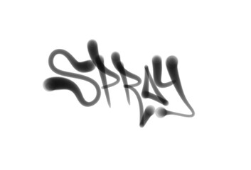 spray graffiti letters isolated hand drawn style