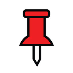 red push pin