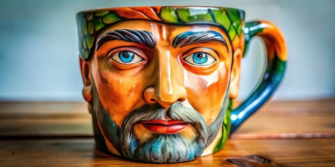 Studio mug portrait, realistic AI photography, candid expression.