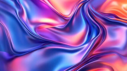 Fototapeta premium Abstract Fluid Waves of Radiant Colors Dynamic Motion in Artistic Swirls and Light Play