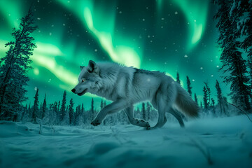 Futuristic friendly robot with pink neon lights, sitting on a reflective surface in a cyberpunk city at night.