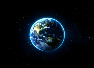 Fototapeta premium Earth from Space: A Celestial View of Our Planet